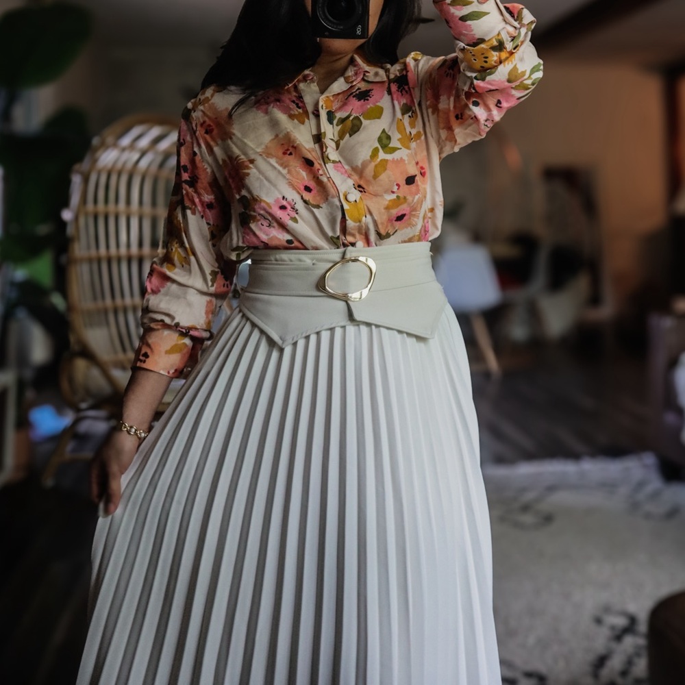 Brand new Silky Flower print Blouse